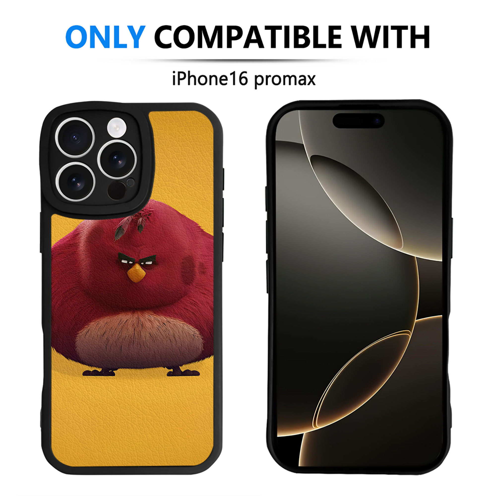 （画像用） Angry Birds アングリーバード 【iPhone 16シリーズ対応】シリコンスマホケース（レザー調） 材質：シリコン
